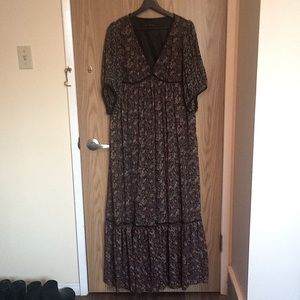 Zara Basic floral empire waist dress